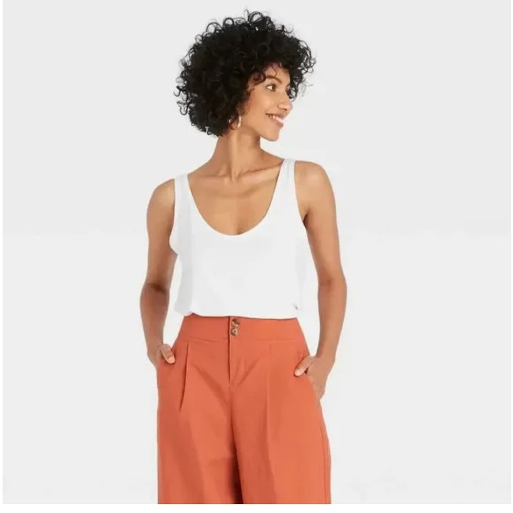 a new day White Tank Top
